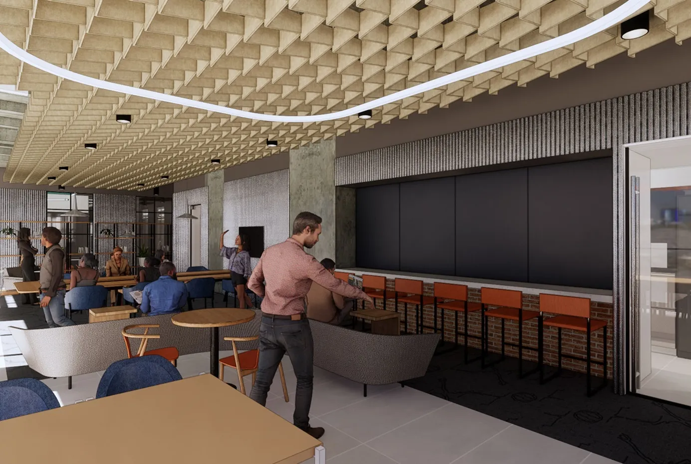 Área de coworking en Smart Rent Salitre